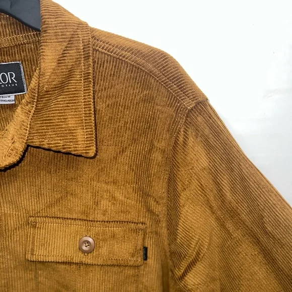 Valor Collective Jacket Mens Medium Brown 100% Cotton Corduroy Long Sleeve NWT - Picture 7 of 16